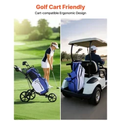 VEVOR Golf Cart Bag, 7 Way Top Divider Organizer, Club Stand Bag with Full-length Divider, Handles, Dual Support Legs, Storage Pockets, Dual Shoulder Straps, Rain Hood, Lightweight for Men and Women