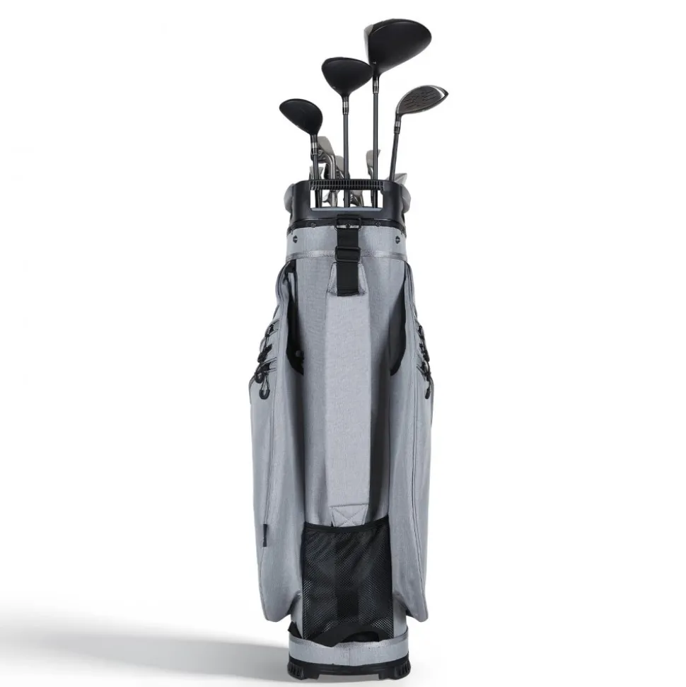 VEVOR Golf Cart Bag, 15 Way Top Divider Organizer, Golf Club Bag with Full-length Divider, Rain Hood, Storage Pockets, Shoulder Strap, High-Strength Polyester, Silicone Head Protection for Men & Women