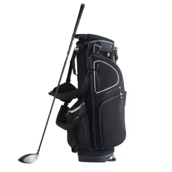 VEVOR Golf Cart Bag with 14 Way Organizer Divider Top, 35” 11 Pockets Premium Cart Bag with Stand, Durable Golf Bags with Handles & Dust Cover & Detachable Dual Strap for Men & Women, Black White