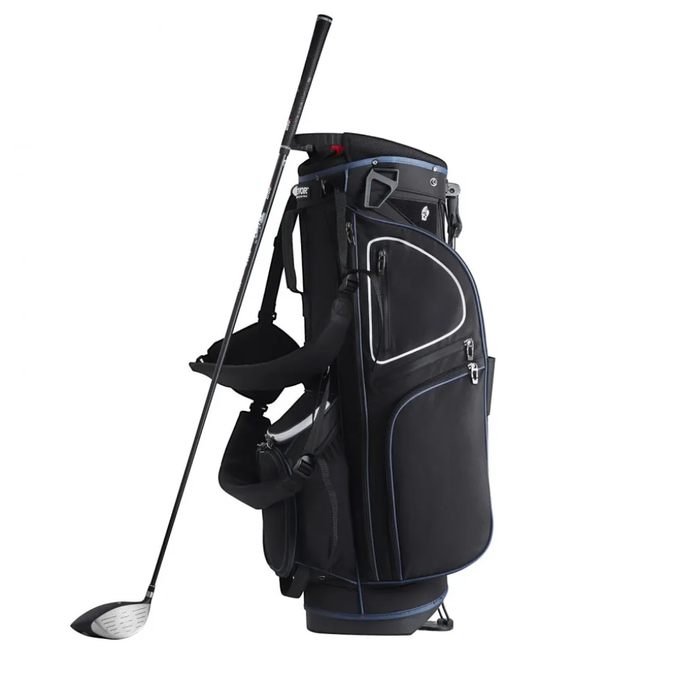 VEVOR Golf Cart Bag with 14 Way Organizer Divider Top, 35” 11 Pockets Premium Cart Bag with Stand, Durable Golf Bags with Handles & Dust Cover & Detachable Dual Strap for Men & Women, Black White