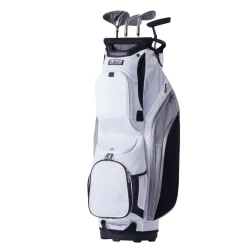VEVOR Golf Cart Bag with 14 Way Organizer Divider Top, 36” 13 Pockets Premium Nylon Cart Bag, Durable Golf Bags with Handles & Dust Cover & Detachable Straps for Men & Women, White Color-Block