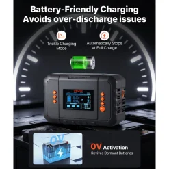 VEVOR Golf Cart Battery Charger 36V 18A and 48V 13A Smart Trickle Charger, for Lithium LiFePO4 Lead-Acid AGM/Gel/SLA Batteries, Plastic Shell, Multiple Protections, with LCD Display & Cooling Fan