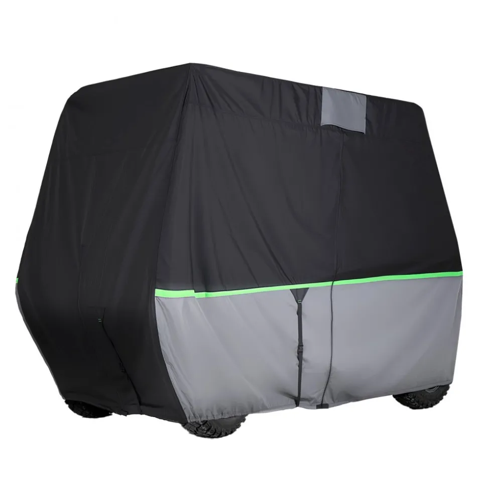 VEVOR Golf Cart Cover, Full Coverage 2+2/4 Passenger Golf Cart, 600D Waterproof Oxford Fabric Club Car Cover Fits Most Carts Club Car, Yamaha, EZGO, Honda, PU Coating & Three Zipper Doors