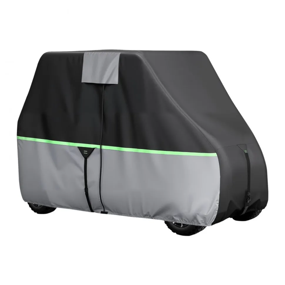 VEVOR Golf Cart Cover, Full Coverage 2+2/4 Passenger Golf Cart, 600D Waterproof Oxford Fabric Club Car Cover Fits Most Carts Club Car, Yamaha, EZGO, Honda, PU Coating & Three Zipper Doors