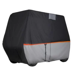 VEVOR Golf Cart Cover, Full Coverage 2+2/4 Passenger Golf Cart, 420D Waterproof Oxford Fabric Club Car Cover Fits Most Carts Club Car, Yamaha, EZGO, Honda, Silver-Coated Layer & Three Zipper Doors