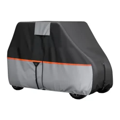 VEVOR Golf Cart Cover, Full Coverage 2+2/4 Passenger Golf Cart, 420D Waterproof Oxford Fabric Club Car Cover Fits Most Carts Club Car, Yamaha, EZGO, Honda, Silver-Coated Layer & Three Zipper Doors