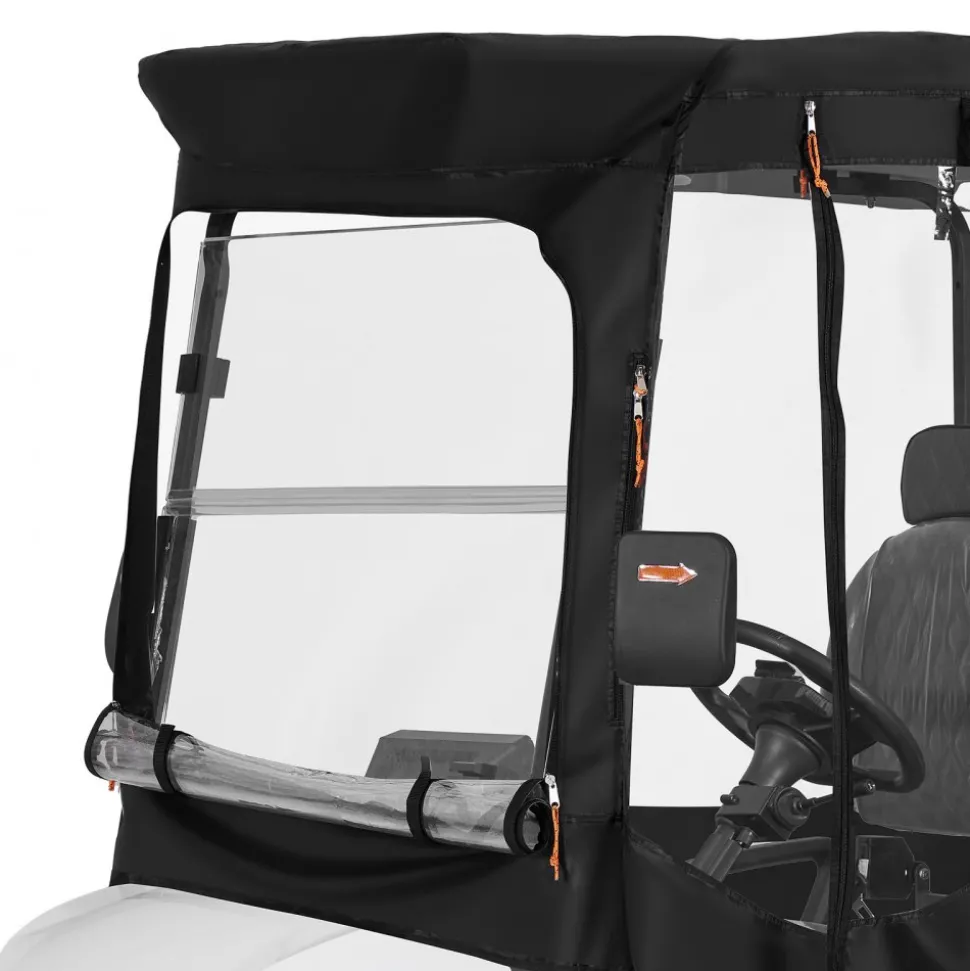 VEVOR Golf Cart Cover, Visible Full-Enclosure 2+2/4 Passenger Golf Cart, 600D Waterproof Oxford Fabric Club Car Cover Fits Most Carts Club Car, Yamaha, EZGO, Honda, PVC Coating & Windproof Hook Design