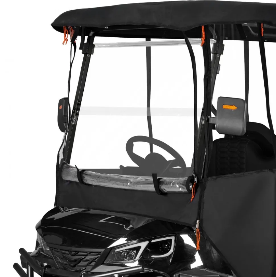 VEVOR Golf Cart Cover, Visible Full-Enclosure 2+2/4 Passenger Golf Cart, 420D Waterproof Oxford Fabric Club Car Cover Fits Most Carts Club Car, Yamaha, EZGO, Honda, PVC Coating & Windproof Hook Design