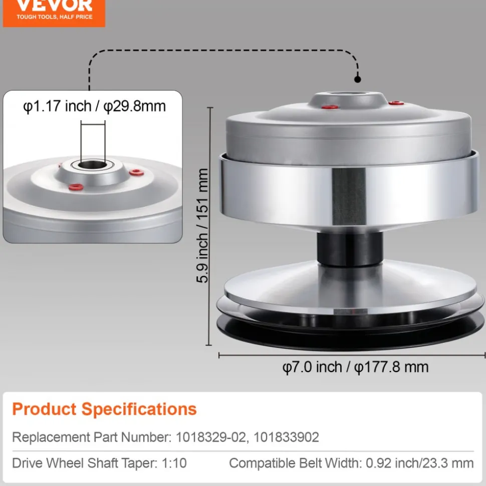 VEVOR Golf Cart Drive Clutch Fits for Club Car DS 1997-2015 and Precedent 2004-2015, Primary Drive Clutch Assembly, Replace# 1018329-02/101833902