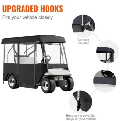 VEVOR Golf Cart Enclosure 86'', 4-Person Golf Cart Cover, 4-Sided Fairway Deluxe, 300D Waterproof Driving Enclosure with Transparent Windows, Fit for 4-Seat EZGO, Club Car, Yamaha Carts