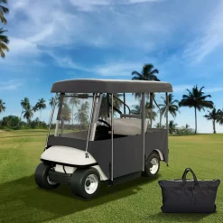 VEVOR Golf Cart Enclosure 86'', 4-Person Golf Cart Cover, 4-Sided Fairway Deluxe, 300D Waterproof Driving Enclosure with Transparent Windows, Fit for 4-Seat EZGO, Club Car, Yamaha Carts