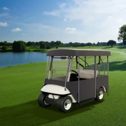 VEVOR Golf Cart Enclosure, Polyester Driving Enclosure, Club Car Covers Universal Fits for 2+2 Passenger Golf Carts, Sunproof and Dustproof Outdoor Cart Cover
