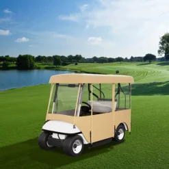 VEVOR Golf Cart Enclosure, with 4-Sided Fairway Deluxe, 300D Waterproof Driving Enclosure with Transparent Windows, Fit for 2+2 Seats Golf Carts (Roof Up to 78.7''L)