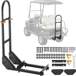 VEVOR Golf Cart Grab Bar, 17.7 x 9.3 x 35.6 Inch, Compatible with Most Golf Carts with Metal Footplates, No Modification Needed, 27.5 to 33.5 Inch Height Adjustable Carbon Steel Rear Seat Grab Bar