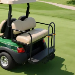 VEVOR Golf Cart Grab Bar, 17.7 x 9.3 x 35.6 Inch, Compatible with Most Golf Carts with Metal Footplates, No Modification Needed, 27.5 to 33.5 Inch Height Adjustable Carbon Steel Rear Seat Grab Bar