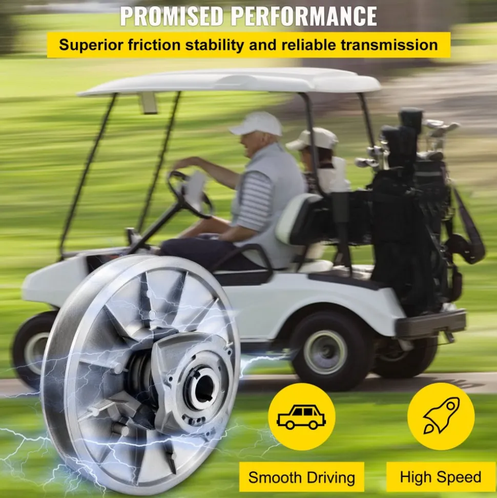 VEVOR Golf Cart High Torque Driven Clutch for Club Car DS & Precedent 1997 to Up Club Car 4-Cycle Gas Golf Cart Model, Silver