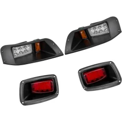VEVOR Golf Cart Light Kit, 12V, LED Headlight and Taillight Kit with Wiring Harness, Switch, Zip Ties, ABS Housing, High-Brightness, Waterproof and Dustproof, Suitable for Club Car DS 1993-Up Models