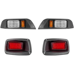 VEVOR Golf Cart Light Kit, 12V, LED Headlight and Taillight Kit with Wiring Harness, Switch, Zip Ties, ABS Housing, High-Brightness, Waterproof and Dustproof, Suitable for Club Car DS 1993-Up Models
