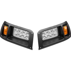 VEVOR Golf Cart Light Kit, 12 Volt, LED Headlight and Tail Light Kit with Wiring Harness, Switch, Zip Ties, ABS Housing, High-Brightness, Waterproof and Dustproof, Fit for EZGO TXT 1996-2013 Models