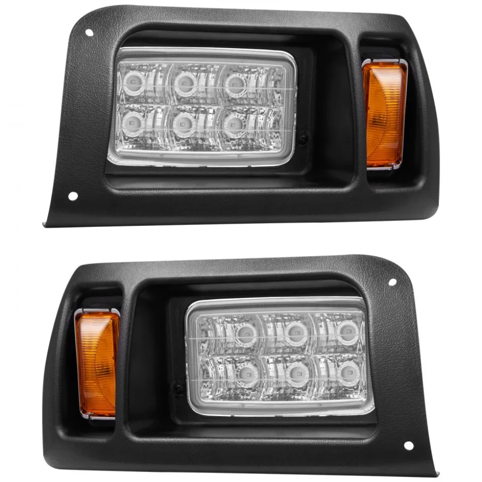 VEVOR Golf Cart Light Kit, 12 Volt, LED Headlight and Tail Light Kit with Wiring Harness, Switch, Zip Ties, ABS Housing, High-Brightness, Waterproof and Dustproof, Fit for EZGO TXT 1996-2013 Models