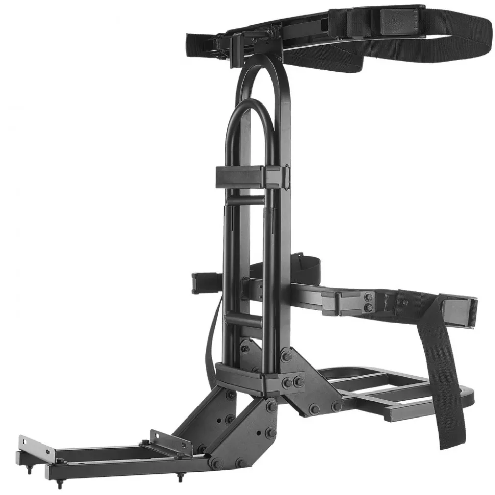 VEVOR Golf Cart Rear Seat Bag Holder, 27.1 x 15.6 x 29.7 inch, Compatible with Most Golf Carts with Rear Seat Grab Bar, Space-Saving Carbon Steel Bag Holder Bracket, No-Drilling Installation, Black