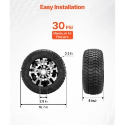 VEVOR Golf Cart Wheels, 10