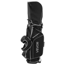 VEVOR Golf Club Set, 12 Pieces Men's Complete Golf Club Set Right Handed with 460CC #1 Driver, #3 & 5 Fairway Wood, #4 Hybrid, #5/#6/#7/#8/#9/#PW/#SW Irons, L-Shaped Putter, Golf Stand Bag, Black