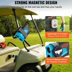 VEVOR Golf Rangefinder, 900 Yards Laser Golfing Hunting Range Finder, 6X Magnification Distance Measuring, Golfing Accessory with External Magnet Mount, High-Precision Flag Lock, Slope, and Batteries