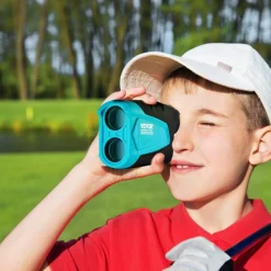 VEVOR Golf Rangefinder, 900 Yards Laser Golfing Hunting Range Finder, 6X Magnification Distance Measuring, Golfing Accessory with External Magnet Mount, High-Precision Flag Lock, Slope, and Batteries