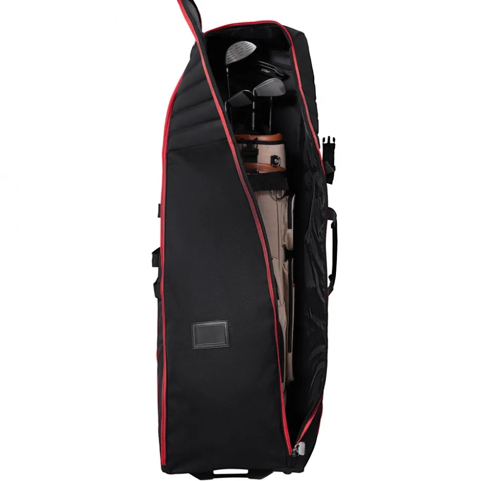 VEVOR Golf Travel Bag, Outdoors Soft-Sided Golf Travel Cover Case, Heavy Duty 1000D Nylon Wear-Resistant, Padded Golf Luggage Case Cover with Wheels, Foldable Golf Club Storage Bag for Airlines