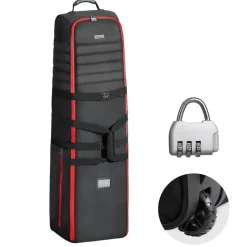VEVOR Golf Travel Bag, Outdoors Soft-Sided Golf Travel Cover Case, Heavy Duty 1000D Nylon Wear-Resistant, Padded Golf Luggage Case Cover with Wheels, Foldable Golf Club Storage Bag for Airlines