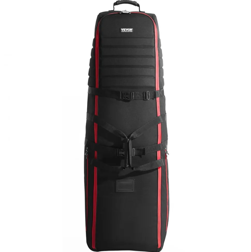 VEVOR Golf Travel Bag, Outdoors Soft-Sided Golf Travel Cover Case, Heavy Duty 1000D Nylon Wear-Resistant, Padded Golf Luggage Case Cover with Wheels, Foldable Golf Club Storage Bag for Airlines