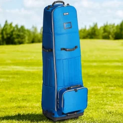 VEVOR Golf Travel Bag, Outdoors Soft-Sided Golf Travel Cover, Heavy Duty 1200D Polyester Oxford Wear-Resistant Waterproof, Padded Luggage Case with Wheels, Foldable Golf Club Storage Bag for Airline