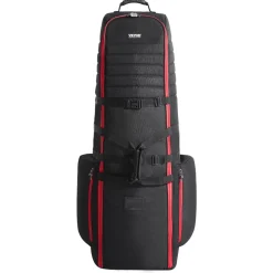 VEVOR Golf Travel Bag, Outdoors Soft-Sided Golf Travel Cover, Heavy Duty 1800D Polyester Oxford Wear-Resistant Waterproof, Padded Luggage Case with Wheels, Foldable Golf Club Storage Bag for Airline
