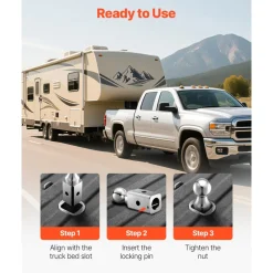 VEVOR Gooseneck Ball Hitch, Compatible with 2-5/16 Inch Hitch Replacement Ball, Gooseneck Trailer Hitch Up to 30,000 lbs Load Capacity, Fit Off-road Rescue, RV Towing & Industrial Equipment Transport