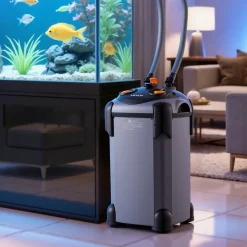 VEVOR 224.5GPH Canister Filter, 3-Stage External Aquarium Filter with Powerful Pump, Quite Water Circulation Cleaning Machine with Media for Fish Tanks and Aquariums Up to 55 Gallons, for Freshwater