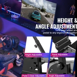 VEVOR G920 Racing Steering Wheel Stand Shifter Mount fit for Logitech G27 G25 G29 Gaming Wheel Stand Wheel Pedals NOT Included Racing Wheel Stand