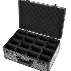 VEVOR Graded Card Case 3 Row 150 PSA Slab Storage Box with Secure Lock, Baseball Sports Trading Cards Holder Collector with 12 Dividers, Key, Holds 100 SGC 80 BGS 500 Top Loaders & 999+ Loose Cards