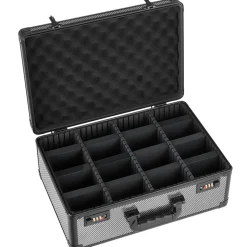 VEVOR Graded Card Case 3 Row 150 PSA Slab Storage Box with Secure Lock, Baseball Sports Trading Cards Holder Collector with 12 Dividers, Key, Holds 100 SGC 80 BGS 500 Top Loaders & 999+ Loose Cards