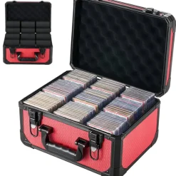 VEVOR Graded Card Case 3 Row 96 PSA Slab Storage Box with Secure Lock, Baseball Sports Trading Cards Holder Collector with 12 Dividers, Key, Holds 76 SGC 68 BGS 348 Top Loaders and 999+ Loose Cards
