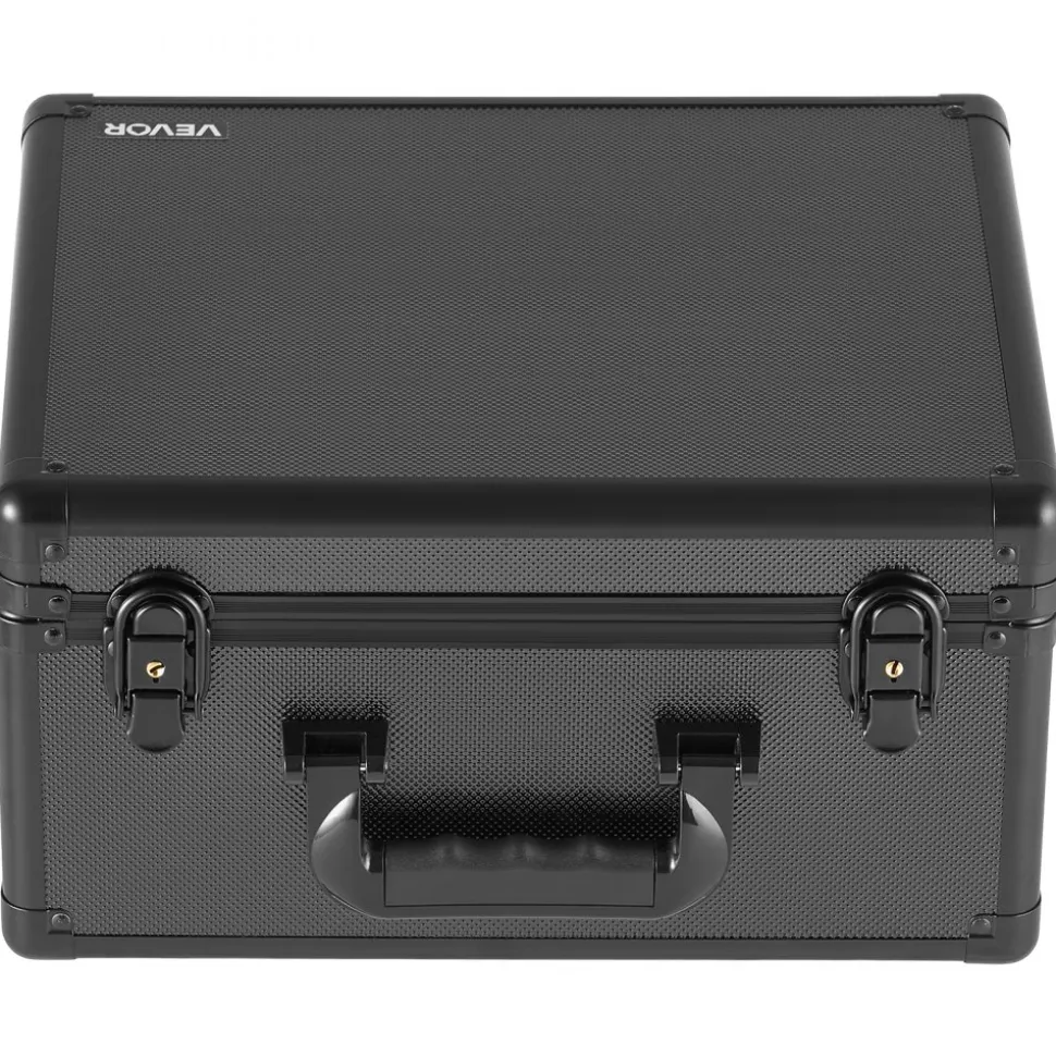 VEVOR Graded Card Case 3 Row 180 PSA Slab Storage Box with Secure Lock, Baseball Sports Trading Cards Holder Collector with 12 Dividers, Key, Holds 120 SGC 100 BGS 520 Top Loaders & 999+ Loose Cards