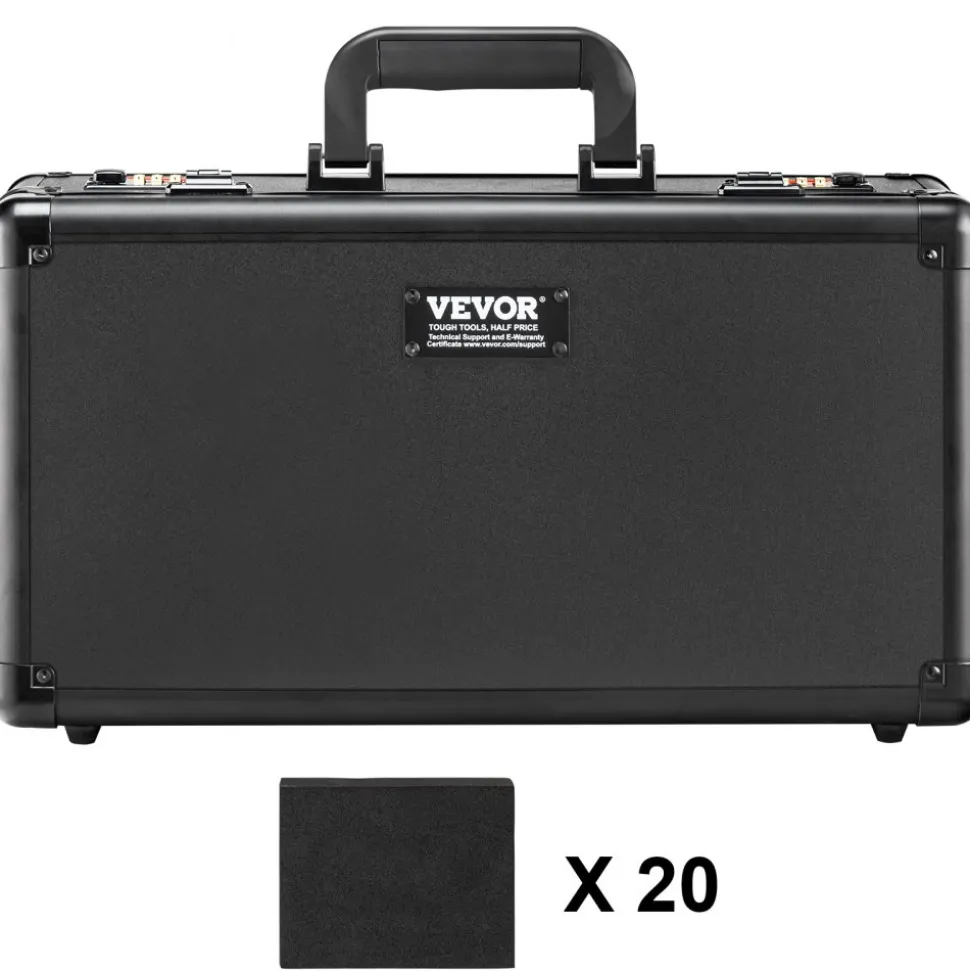 VEVOR Graded Card Storage Box, 4 Slots, Graded Sports Cards Holder Carrying Case with Coded Lock Foam Dividers, for 120 PSA Graded Cards 84 BGS Cards 96 SGC Cards 428 Top Loaders or 999+ Loose Cards
