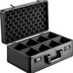VEVOR Graded Card Storage Box, 4 Slots, Graded Sports Cards Holder Carrying Case with Coded Lock Foam Dividers, for 120 PSA Graded Cards 84 BGS Cards 96 SGC Cards 428 Top Loaders or 999+ Loose Cards