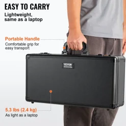 VEVOR Graded Card Storage Box, 5 Slots, Graded Sports Cards Holder Carrying Case with Coded Lock Foam Dividers, for 162 PSA Graded Cards 115 BGS Cards 130 SGC Cards 585 Top Loaders or 999+ Loose Cards