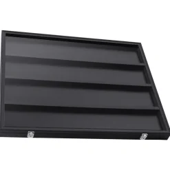 VEVOR 36 Graded Sports Card Display Case, 30.5x24.3x2.1 in, Baseball Card Display Frame with 98% UV Protection Clear View PC Glass, Lockable Wall Cabinet for Football Basketball Hockey Trading Card
