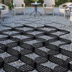VEVOR Gravel Grid, 2 Inch Depth, 17.06 x 8.86 FT / 5200 x 2700 mm, 1880 LBS Per Sq ft Grass Ground Retainer, Permeable Geo Grids Driveway Stabilization, for Garden, Patio, Walkway, RV Parking Slopes