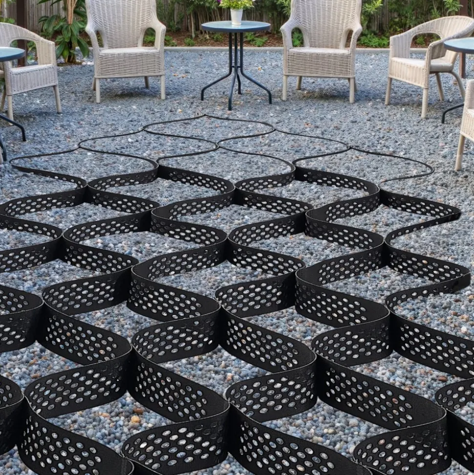 VEVOR Gravel Grid, 2 Inch Depth, 17.06 x 8.86 FT / 5200 x 2700 mm, 1880 LBS Per Sq ft Grass Ground Retainer, Permeable Geo Grids Driveway Stabilization, for Garden, Patio, Walkway, RV Parking Slopes