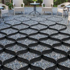 VEVOR Gravel Grid, 3 Inch Depth, 24.93 x 9.52 FT / 7600 x 2900 mm, 1880 LBS Per Sq ft Grass Ground Retainer, Permeable Geo Grids Driveway Stabilization, for Garden, Patio, Walkway, RV Parking Slopes