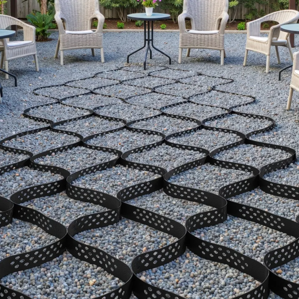 VEVOR Gravel Grid, 2 Inch Depth, 16.4 x 6.5 FT / 5000 x 1980 mm, 1880 LBS Per Sq ft Grass Ground Retainer, Permeable Geo Grids Driveway Stabilization, for Garden, Patio, Walkway, RV Parking Slopes