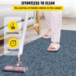 VEVOR Gray Marine Carpet 6 ft x 39.3 ft Marine Carpeting Marine Grade Carpet for Boats with Waterproof Back Outdoor Rug for Patio Porch Deck Garage Outdoor Area Rug Runner Anti-Slide Porch Rug